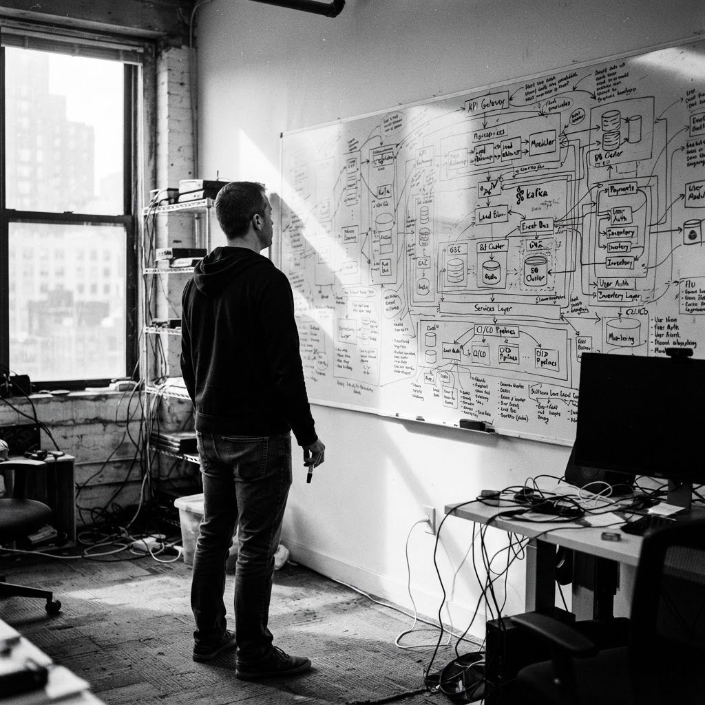 Mapping the OKIZ architecture on a whiteboard